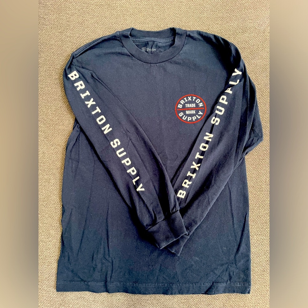 Brixton Men’s size small navy blue long sleeve